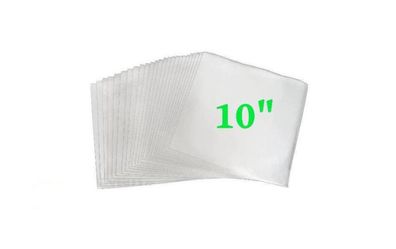 10% OFF! 10 x 10" Inch Top Quality 400G - 400 Gauge Polythene Vinyl Record Sleeves Budget Pack - Excellent Quality - 78rpm