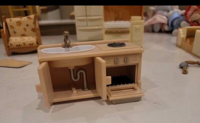 Sylvanian Family House, furniture & figures
