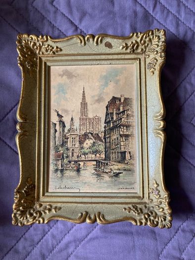 Pair of pictures of Strasbourg