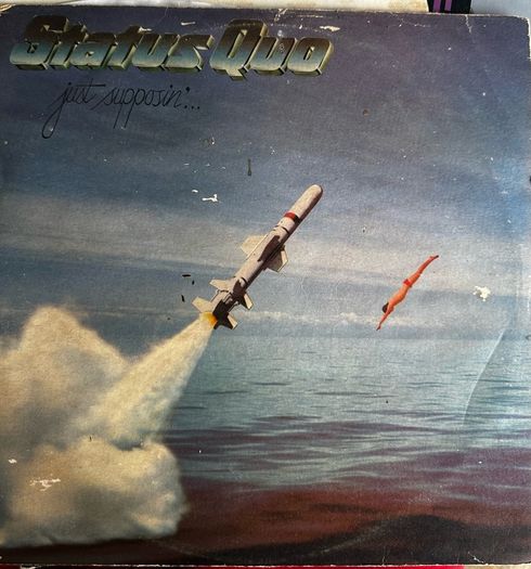 Status Quo. Just Supposin original Zimbabwe release. vinyl vg+ sleeve has a bit of damage and is tatty. See pictures
