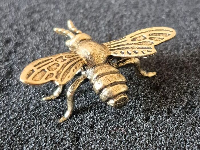 3 brass bees. Solid brass.