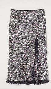 H&M ditsey print skirt