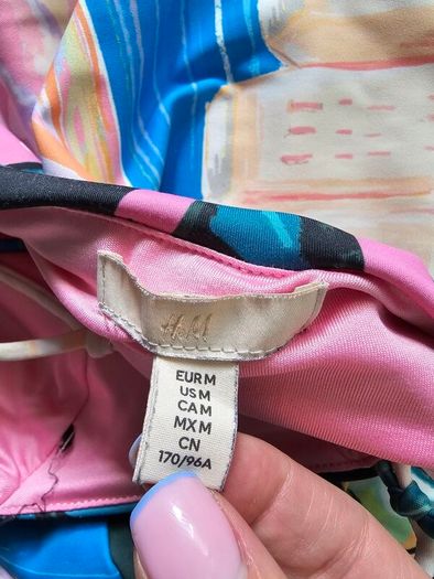 H&M Italian beach scene swimsuit Size M
