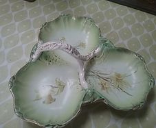 Antique Trefoil Hors D'Oeuvres Serving Dish