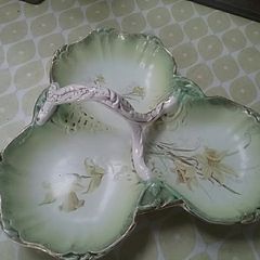 Antique Trefoil Hors D'Oeuvres Serving Dish