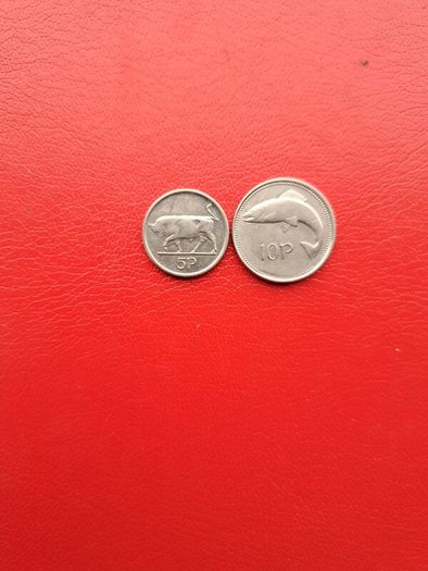 Irish 1994 5p and 1995 10p