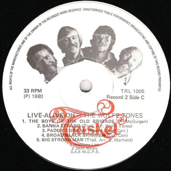 The Wolfe Tones  Live Alive-Oh X2LPS