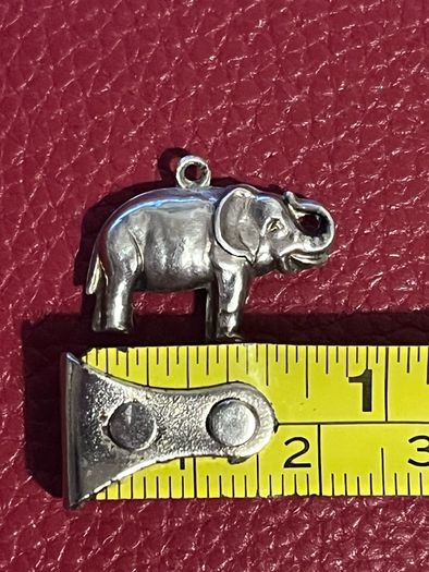 Small Vintage Silver Elephant Pendant