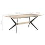 Dining Table 180x90x76 cm Solid Mango Wood Image 2