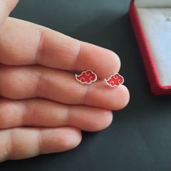 Akatsuki Red Cloud Stud Earrings - Naruto Anime Gifts and Jewellery