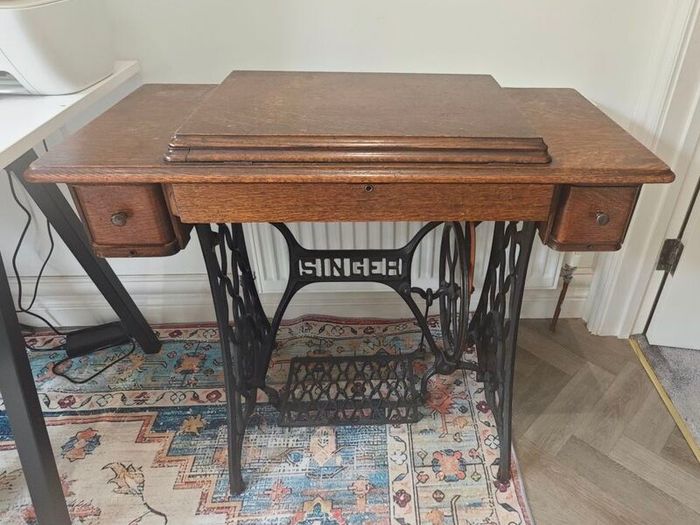 Vintage Singer Cast Iron Sewing Table