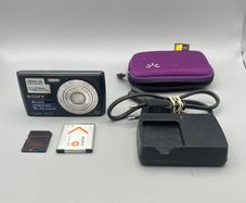 Sony DSC-W510 12.1MP Digital Camera Black + Charger +SD + Case