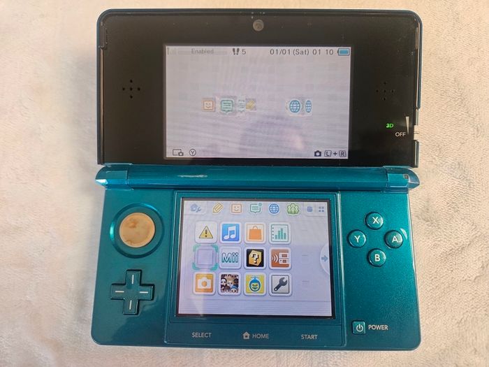 Boxed Nintendo 3DS aqua blue