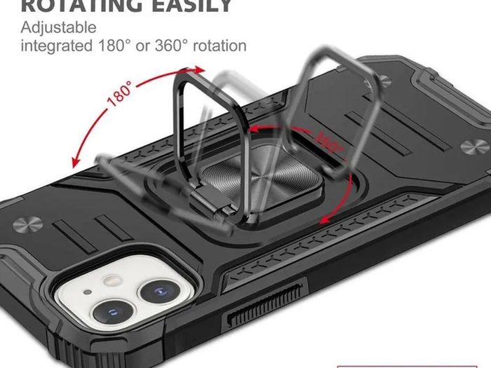 Luxury Armour Case for iPhone 11 12 Pro Max XR Shockproof Cover Car Stand Ring