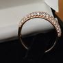 925 Sterling silver Rose Gold CZ micro pave ring Image 2