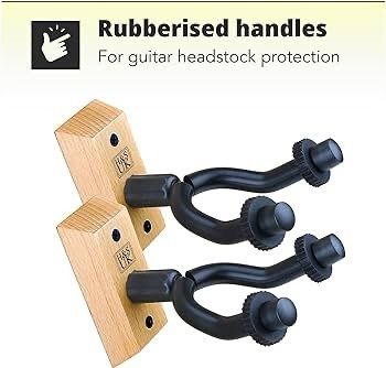 NEW SALE | Guitar Wall Mount Display Bracket Guitar Hanger Hook Holder Keeper - Wall Mounted Hanging Stand Wooden - Wood Base for Bass Electric Acoustic Guitar