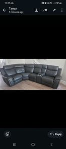 Recliner sofa wrap round and 2 seater recliner