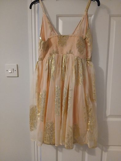 Peach and gold new dress size 12