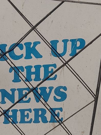 Vintage  Irish News Display Sign