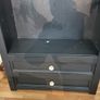 Black Display Cabinet with Two Draws Image 3