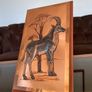 Vintage Handmade Magowan 3d Copper Art Teak Wood Wall Plaque Image 9