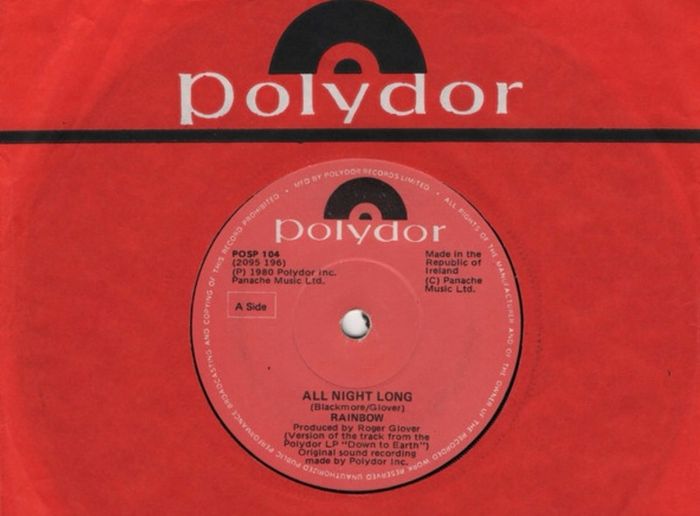 Rainbow. Classic single All night long in great condition