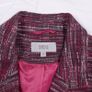 Marks & Spencer Pink Red Textured Tweed Button-Up Tailored Slim Fit Blazer 10UK/38EU Image 3