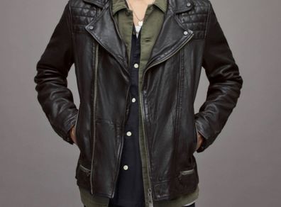 All Saints Men's Leather Biker Jacket