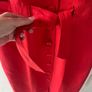 Calvin Klein Red Linen Belted Shirt Dress - Size Medium US 8 / UK10 Image 6