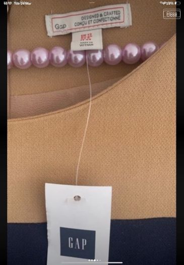dress Bnwt gap formal workwear dress navy & tan 3/4 sleeves size 12 lined