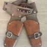 Vintage Lonestar cap guns with caps, leather  holsters with belt with cowboy hat c1960/70s Image 3