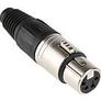 Neutrik Cable XLR Connector, Straight, 50V, 4 Way, Silver over Nickel Plating Image 2