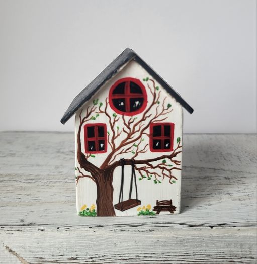 Handcrafted tiny wooden house!