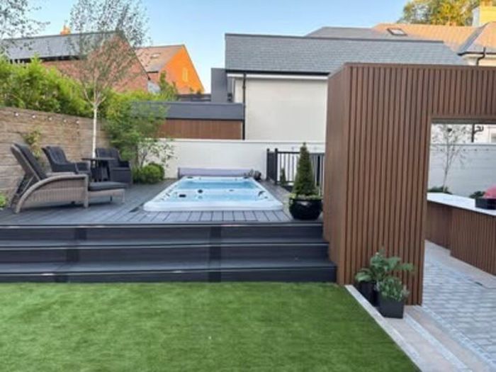 Swim Spa and Integrated Hot Tub