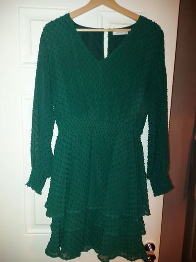 Beautiful Green Dress, reserved, size 14
