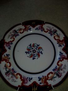 Antique Gilded Couldon Hanging Plate L 4124  Made In England