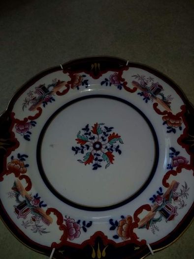 Antique Gilded Couldon Hanging Plate L 4124  Made In England