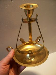 Retro marine themed brass candelabra.