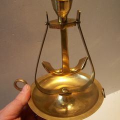 Retro marine themed brass candelabra.