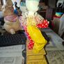 Rare Pair of Vintage Porcelain Head and Hands Circus Clowns mounted on a decorative base, Image 3