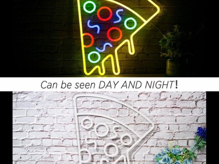 Pizza Neon Light Acrylic Led Sign Food Shape Neon Signs for Wall