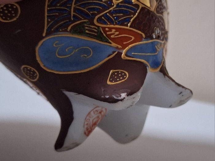 SALE!  Vintage Hand Painted Japanese Porcelain Vessel