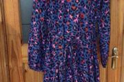 BNWTS NEW LOOK CURVES Ladies Blue animal print dress size 26 includes postage