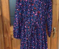 BNWTS NEW LOOK CURVES Ladies Blue animal print dress size 26 includes postage