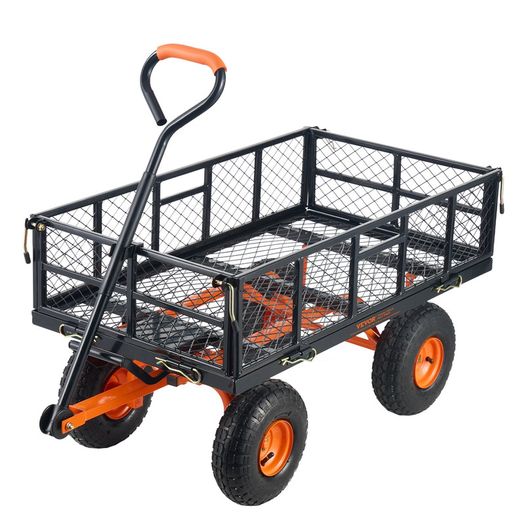 Garden Dump Cart Heavy-duty Metal Yard Carts and Wagons 400 lbs Loading