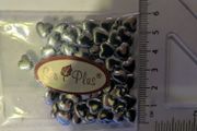 Sen Plus silver heart embellishments - craft supplies