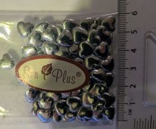 Sen Plus silver heart embellishments - craft supplies