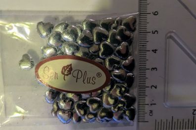 Sen Plus silver heart embellishments - craft supplies