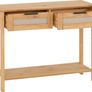 Corona Rattan 2 Drawer Console Table Image 2