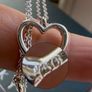 Stunning solid 18k White Gold & Diamond Heart Necklace (Jewelco London) Image 10